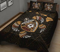 Hawaii Kakau Polynesian Turtle Map Quilt Bed Set - Polynesian Pride