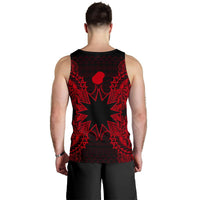 Nauru Polynesian Men Tank Top Map Red - Polynesian Pride