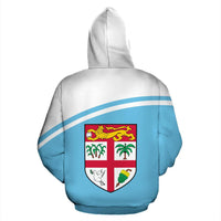 Fiji Custom Zip up Hoodie Polynesian Curve Version - Polynesian Pride