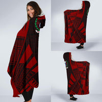 Samoa Hooded Blanket - Polynesian Tattoo Red - Polynesian Pride