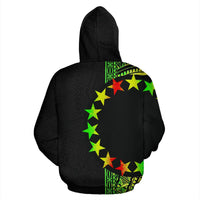 Cook Islands Polynesian Zip up Hoodie Line Reggae - Polynesian Pride