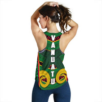 Vanuatu Women'S Racerback Pig Tusk Polynesian Coat Of Arms - Polynesian Pride