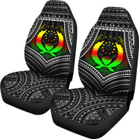 Pohnpei Polynesian Car Seat Covers - Pohnpei Flag Reggae Color - Polynesian Pride