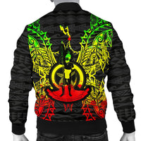 Vanuatu Polynesian Men's Bomber Jacket Map Reggae - Polynesian Pride