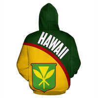 Hawaii Zip up Hoodie Hawaii Kanaka Maoli Flag - Polynesian Pride