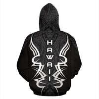 Hawaii Turtle Tribal Gray Hoodie Armor Style - Polynesian Pride