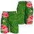 Hawaii Tropical Flower Polynesian Men's Shorts - Curtis Style - Green Green - Polynesian Pride