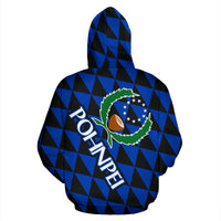 Pohnpei Polynesian Zip up Hoodie Pohnpei Flag - Polynesian Pride