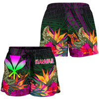 Polynesian Hawaii Kanaka Maoli Women's Shorts - Summer Hibiscus - Polynesian Pride