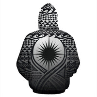 Marshall Islands All Over Hoodie Lift up Black - Polynesian Pride