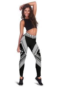 Cook Islands Coat Of Arms Polynesian Leggings - Diamond Style 02 - Polynesian Pride