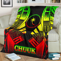 Chuuk States Premium Blanket - Reggae Tattoo Style - Polynesian Pride