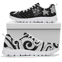 Fiji Polynesian Sneakers - White Tentacle Turtle Crest - Polynesian Pride