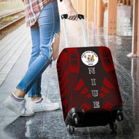 Niue Luggage Cover - Polynesian Tattoo Red - Polynesian Pride