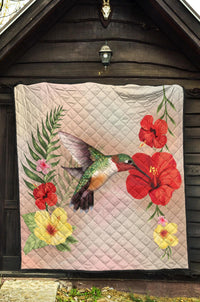 Hibiscus Bird Premium Quilt - Polynesian Pride