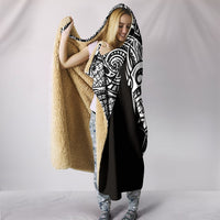 Hawaii Turtle Polynesian Hooded Blanket - White - Armor Style - Polynesian Pride