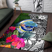 Federated States of Micronesia Area Rug - Turtle Plumeria Banana Leaf - Polynesian Pride