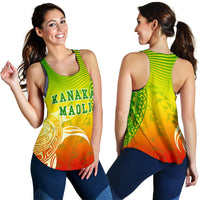 Kanaka Maoli Polynesian Racerback Tank - Turtle Style Women Green - Polynesian Pride