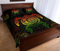 Maori Turtle Quilt Bed Set Rasta - Polynesian Pride