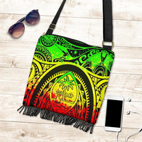 Polynesian Boho Handbags - Guam Flag, Seal with Maui Moana Tattoo One Style One Size Reggae - Polynesian Pride