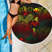 Polynesian Hawaii Polynesia Beach Blanket Turtle Hibiscus Reggae - Polynesian Pride