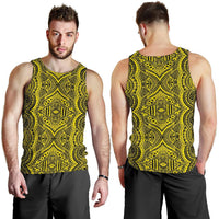 Polynesian Symmetry Yellow Hawaii Men's Tank Top - Polynesian Pride