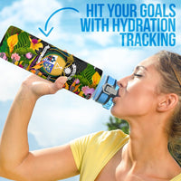 Nauru Custom Personalised Hydro Tracking Bottle - Seal Spiral Polynesian Patterns - Polynesian Pride