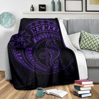 Seahorse Polynesian Blanket - Polynesian Tattoo Purple - Polynesian Pride