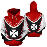 Wallis and Futuna Zip up Hoodie Flying - Polynesian Pride