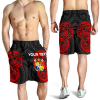 Tonga Polynesian Custom Personalised Men's Short - Tongan Spirit Red - Polynesian Pride