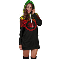 Papua New Guinea Women Hoodie Dress - Papua New Guinea Coat Of Arms Polynesian Reggae Color - Polynesian Pride