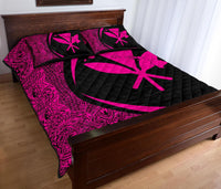 Hawaii Kanaka Polynesian Quilt Bed Set - Circle Style Pink - Polynesian Pride