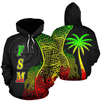 Federated States of Micronesian Polynesian Hoodie Coconut Tree Reggae Unisex Reggae - Polynesian Pride