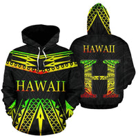 Hawaii Polynesia All Over Hoodie Unisex Reggae - Polynesian Pride