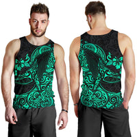 Polynesian Hawaii Men's Tank Top - Polynesian Turquoise Humpback Whale - Polynesian Pride