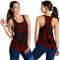 Pohnpei Women's Racerback Tank - Polynesian Chief Red Version - Polynesian Pride