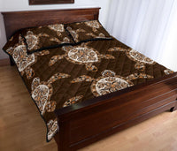 Brown Turtle Quilt Bed Set - Polynesian Pride