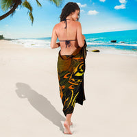 Hawaii Turtle Ohana Hibiscus Poly Sarong - Yellow - Polynesian Pride