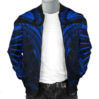 Micronesia Tattoo Men's Bomber Jacket (Blue) - Polynesian Pride