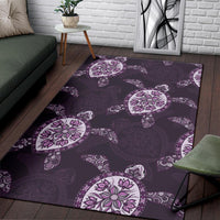 Purple Turtle Area Rug - Polynesian Pride