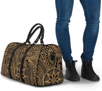Polynesian Hawaiian Style Tribal Tattoo Gold Hawaii Travel Bag - Polynesian Pride