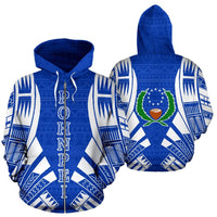 Wallonia All Over Zip up Hoodie Curve Style - Polynesian Pride