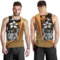 Polynesian Hawaii Men Tank Top Gold - Turtle with Hook GOLD - Polynesian Pride