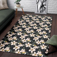 Tropical Toucans Hibiscus Palm Leaves Rug - Polynesian Pride