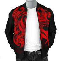 Polynesian Hawaii Men's Bomber Jacket - Kanaka Maoli Red Turtle - Polynesian Pride