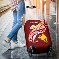 Papua New Guinea Custom Personalised Luggage Covers - PNG Seal Polynesian Patterns Plumeria - Polynesian Pride