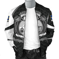 Nauru Polynesian Bomber Jacket (Men) - Nauru Spirit (White) - Polynesian Pride