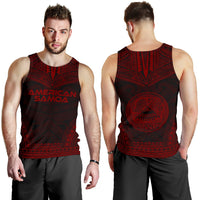 American Samoa Men's Tank Top - Polynesian Chief Red Version - Polynesian Pride