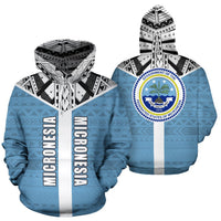 Federated States of Micronesia All Over Hoodie Micronesian Homeland Unisex Blue - Polynesian Pride