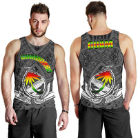Guam Men's Tank Top - Turtle Guam Seal Chamorro Grey - Polynesian Pride